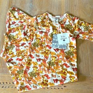 Kate Quinn Knotted Gown Neutral Mushroom Forest Print